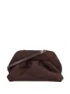 Themoirè Tia Suede Clutch In Brown