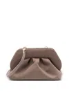 Themoirè Tia Suede Clutch In Brown