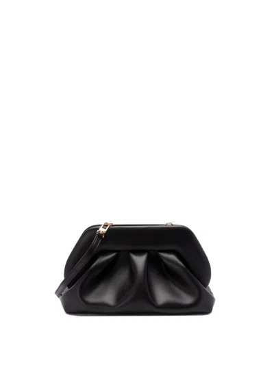 Themoirè `tia Vegan Fabric` Clutch Bag In Black
