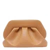 Themoirè Tia Vegan Leather Clutch In Beige