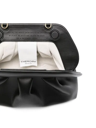 Themoirè Tia Vegan Leather Clutch In Black