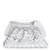 Themoirè Tia Weaved Laminated Shoulder Bag In Silver