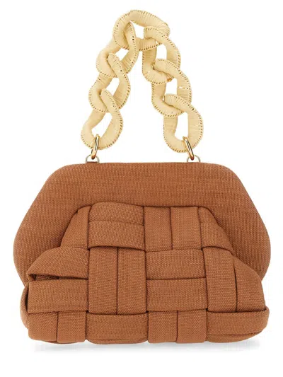 Themoirè "tia Weaved Straw" Clutch