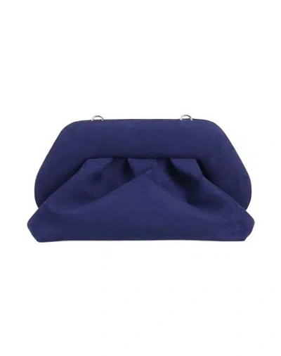 Themoirè Tia Woman Clutch Navy Size - Textile Fibers