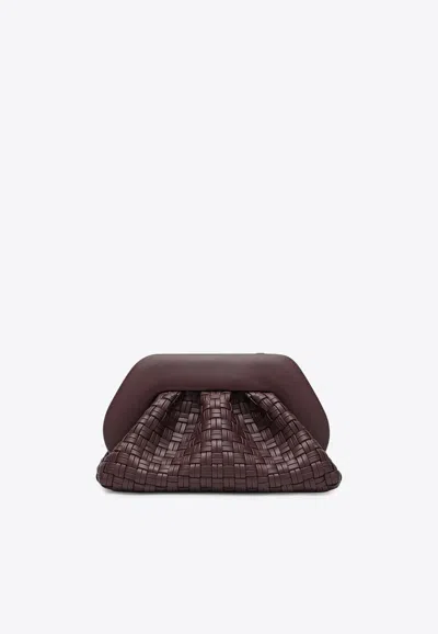 THEMOIRÈ TIA WOVEN CLUTCH BAG