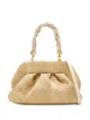 Themoirè Tia Woven Pleated Shoulder Bag In Neutral