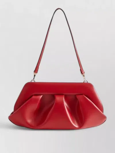 Themoirè Vegan Fabric Baguette Shoulder Bag In Red
