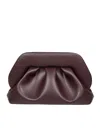 Themoirè Vegan Compact Clutch Removable Strap In Burgundy