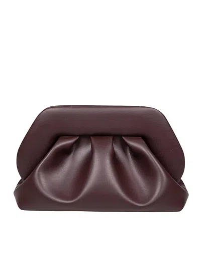 Themoirè Vegan Pu Clutch Bag In Black