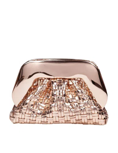 Themoirè Vegan Pu Clutch Bag In Pink