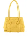 Themoirè Weaved Leila Leather Shoulder Bag In Yellow