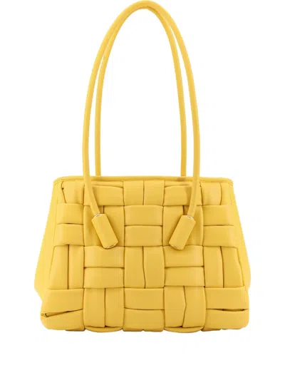 Themoirè Weaved Leila Leather Shoulder Bag In Yellow