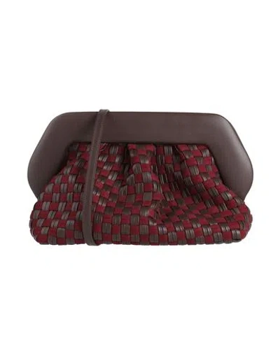 Themoirè Woman Clutch Dark Brown Size - Textile Fibers