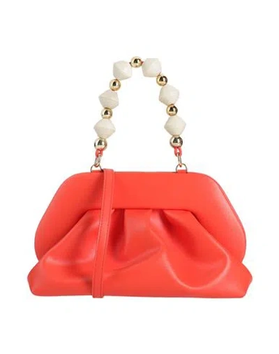 Themoirè Woman Clutch Tomato Red Size - Textile Fibers