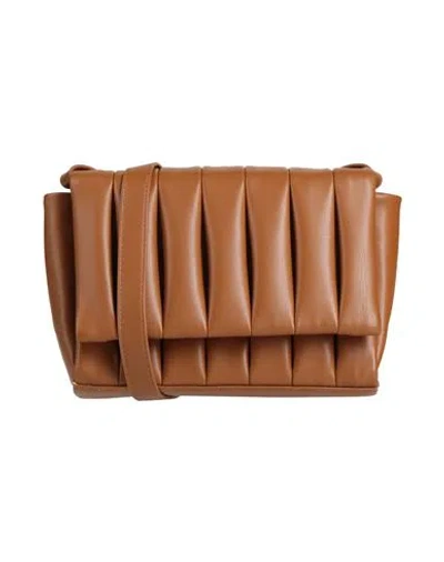 Themoirè Woman Cross-body Bag Tan Size - Textile Fibers In Brown