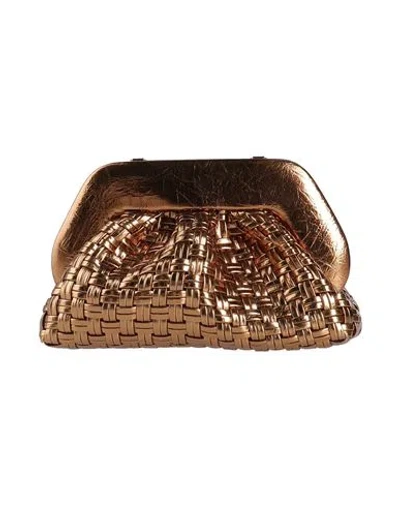 Themoirè Woman Handbag Bronze Size - Textile Fibers In Yellow