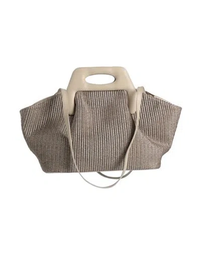 Themoirè Woman Handbag Brown Size - Straw, Polyamide
