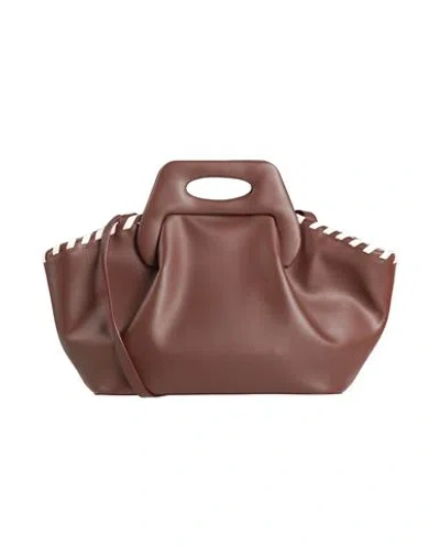 Themoirè Woman Handbag Chocolate Brown Size - Textile Fibers
