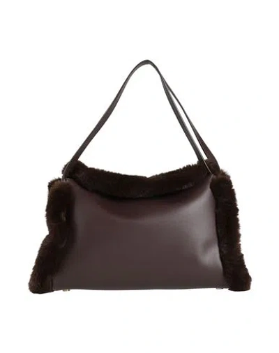Themoirè Woman Handbag Chocolate Brown Size - Textile Fibers