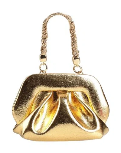 Themoirè Woman Handbag Gold Size - Textile Fibers