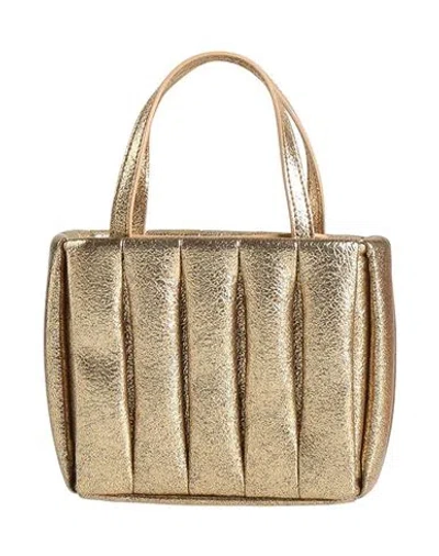 Themoirè Woman Handbag Gold Size - Textile Fibers