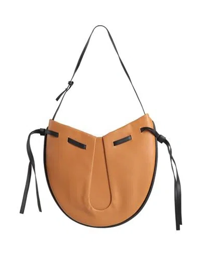 Themoirè Woman Handbag Tan Size - Textile Fibers In Brown