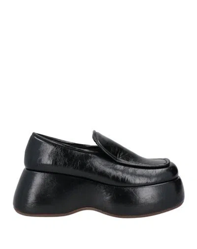 Themoirè Woman Loafers Black Size 11 Textile Fibers