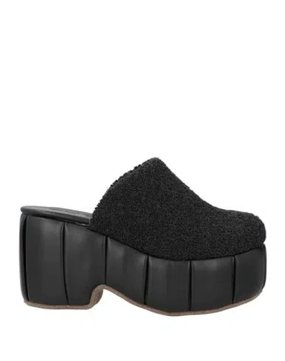 Themoirè Woman Mules & Clogs Black Size 8 Textile Fibers