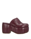 Themoirè Woman Mules & Clogs Burgundy Size 6 Synthetisches Material In Red