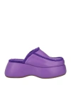 Themoirè Woman Mules & Clogs Purple Size 8 Textile Fibers In Purple