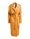 Themoirè Woman Overcoat & Trench Coat Tan Size S Polyurethane, Nylon In Burgundy