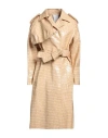 Themoirè Woman Overcoat Sand Size S Polyurethane, Nylon In Beige
