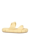 Themoirè Woman Sandals Pastel Yellow Size 8 Textile Fibers