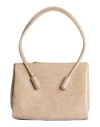 Themoirè Woman Shoulder Bag Beige Size - Textile Fibers In Sand