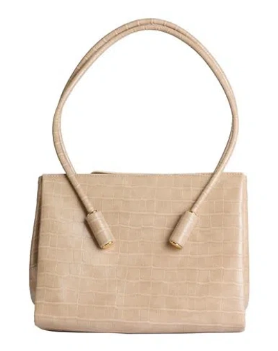 Themoirè Woman Shoulder Bag Beige Size - Textile Fibers In Sand