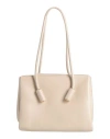 Themoirè Woman Shoulder Bag Beige Size - Textile Fibers In Sand
