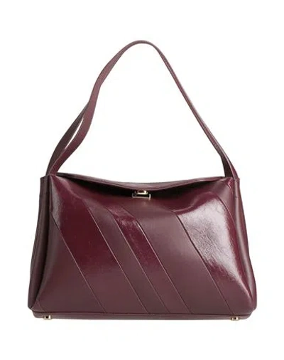 Themoirè Woman Shoulder Bag Burgundy Size - Textile Fibers In Red