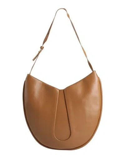 Themoirè Woman Shoulder Bag Camel Size - Polyurethane In Sand