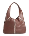 Themoirè Woman Shoulder Bag Chocolate Brown Size - Synthetic Fibers In Brown