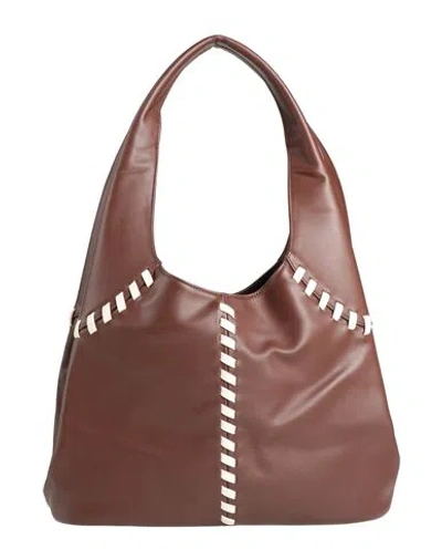 Themoirè Woman Shoulder Bag Chocolate Brown Size - Synthetic Fibers