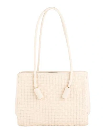 Themoirè Woman Shoulder Bag Cream Size - Textile Fibers In White