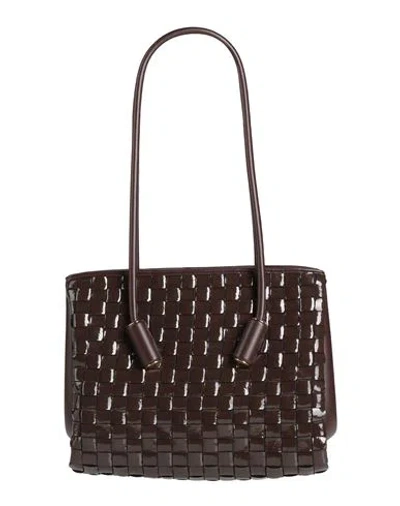 Themoirè Woman Shoulder Bag Dark Brown Size - Textile Fibers