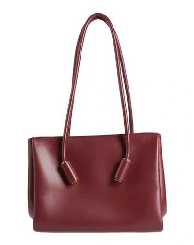 Themoirè Woman Shoulder Bag Garnet Size - Textile Fibers In Red
