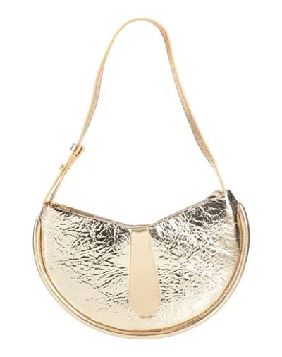 Themoirè Woman Shoulder Bag Gold Size - Textile Fibers