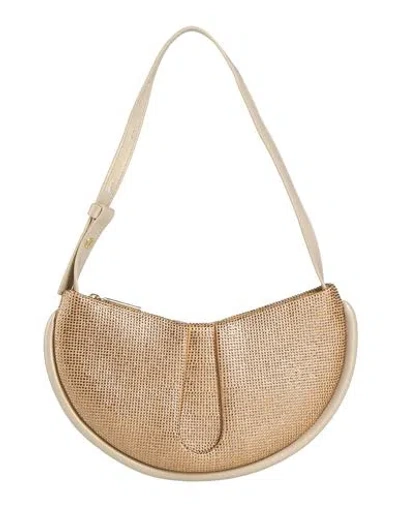 Themoirè Woman Shoulder Bag Gold Size - Textile Fibers