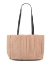 Themoirè Woman Shoulder Bag Sand Size - Textile Fibers, Leather In Beige