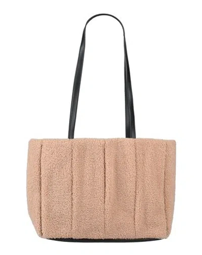 Themoirè Woman Shoulder Bag Sand Size - Textile Fibers, Soft Leather In Neutral
