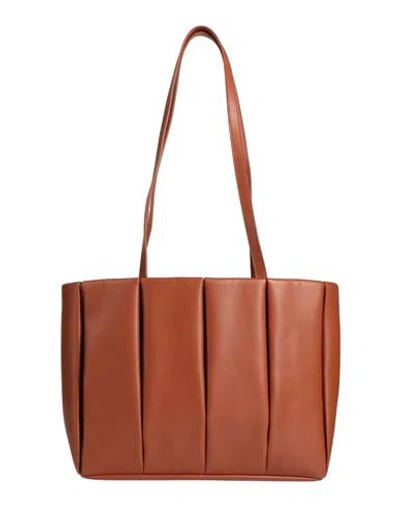 Themoirè Woman Shoulder Bag Tan Size - Recycled Polyurethane In Brown