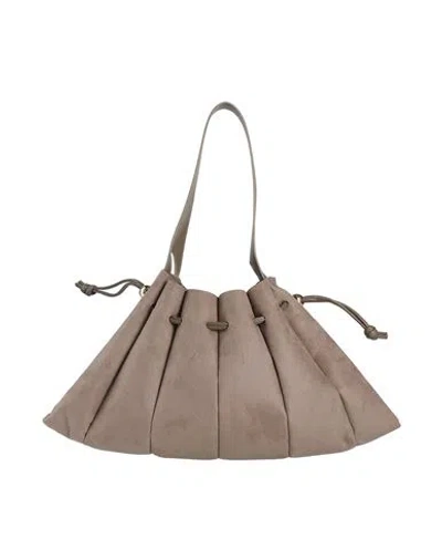Themoirè Woman Shoulder Bag Taupe Size - Textile Fibers In Grey