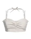Themoirè Tops In White